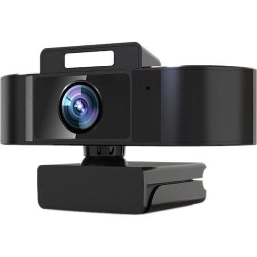 Webcam with Built-in Noise Reduction Microphone, Driver Free Camera with Fill Light for Computer Laptop