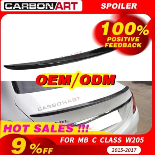 W205 Carbon Fiber Rear Spoiler car Trunk spoiler Wing Bootlid Lips For Mercede New C class Coupe 2015 2016 2017 C180 C200 C250