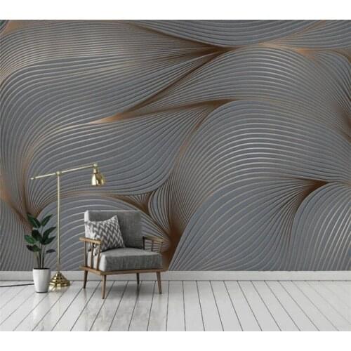 Wellyu Custom wallpaper 3D geometric abstract line retro Retro Modern simple luxury background wall papers home decor фотообои