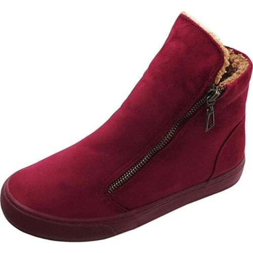 Dropshipping Womens Winter Shoes PU Leather Boots Brand Women Winter Shoes High Quality Ankle Boot With Platform