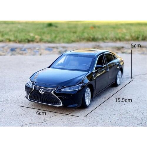 1:32 Jackiekim For Lexus ES300h ES300 Diecast Car Model Toys Gift Sound light Pull back Black/White/Blue