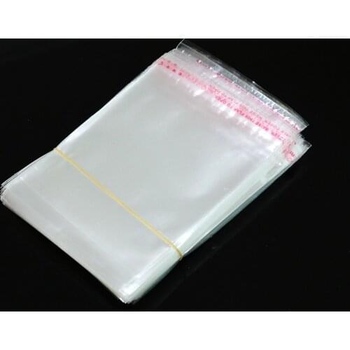 100pcs/lot 18x14+3cm Clear Cellophane Poly Bags 7.08" x 6.69" Self Adhesive Seal Opp plastic Cosmetics Jewelry Packaging Bags