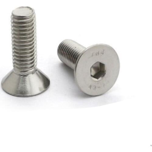 5-50PCS DIN7991 m2 m2.5 m3 m4 m5 m6 m8 sus304 inox allen Hex flat countersunk head screw