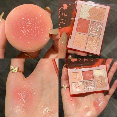 5 Colors Shimmering Eyeshadow Shadow Makeup Matte Waterproof Glitter Eyeshadow Long-lasting Palette Cosmetics Earthy Makeup