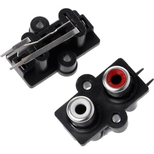 5 Pcs PCB Mount 2 Position Stereo Audio Video Jack RCA Female Connector