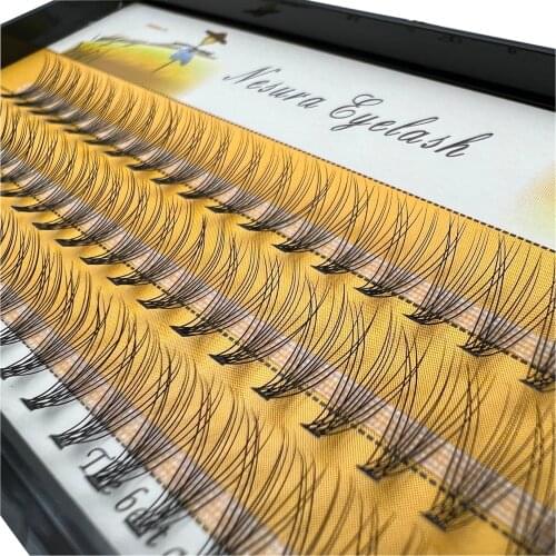 Boxed single eyelashes, 10d natural false eyelashes bundle, extended eyelashes 60/cluster