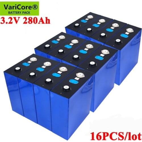 16pcs EVE 3.2V 280Ah LiFePO4 battery DIY 12V for Electric car RV Campers Golf Cart Off-Road Off-grid Solar Wind Class A TAX FREE