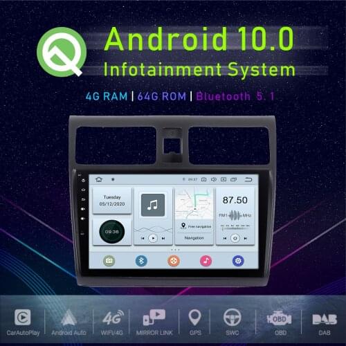 JSTMAX 9" Android 10.0 Car GPS Player For Suzuki Swift 2005 2006 2007 2008 2009 2010 Multimedia Radio Player
