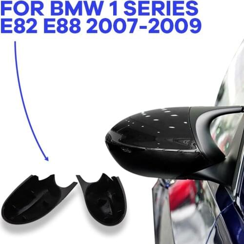 2pcs side High quality Glossy Black Replacement M style Rearview Mirror cover Caps For BMW 1 series E82 E88 2007-2009
