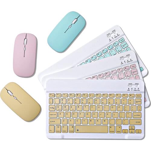 For iPad Keyboard and Mouse Combo, Wireless Bluetooth Keyboard Teclado for iPad Xiaomi Samsung Huawei Tablet Android IOS Windows