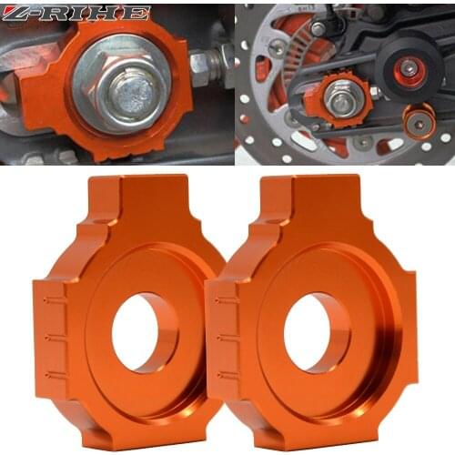 FOR Motorcycle CNC Rear Axle Blocks Chain Adjuster For RC 125 200 390 2011-2015 2016 2017 2018 RC125 RC200 RC390