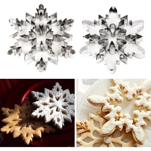 Stainless Steel Snowflake Cookie Cutter Biscuit Pastry Cake Mold Baking Tool 2020