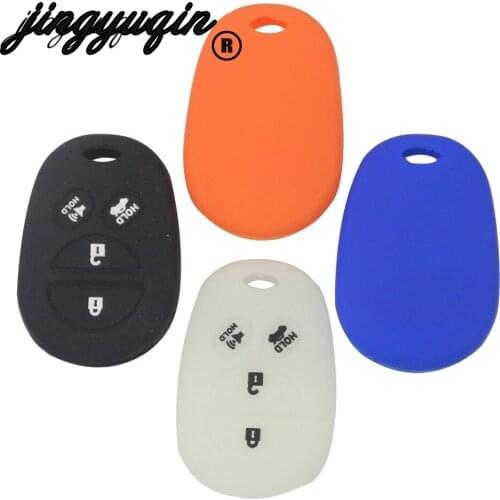 Jingyuqin 10pcs Silicone rubber car Key Cover Case set For Toyota Tacoma Tundra 4Runner Remote key cover