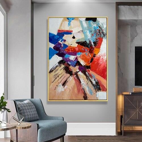 Pure hand-painted oil painting large abstract painting modern minimalist living room painting decorative painting aisle mural
