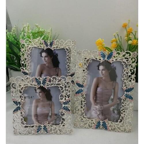New Water drop drill metal frame for picture American style family photo frame birthday present wedding offer Decoration XC049