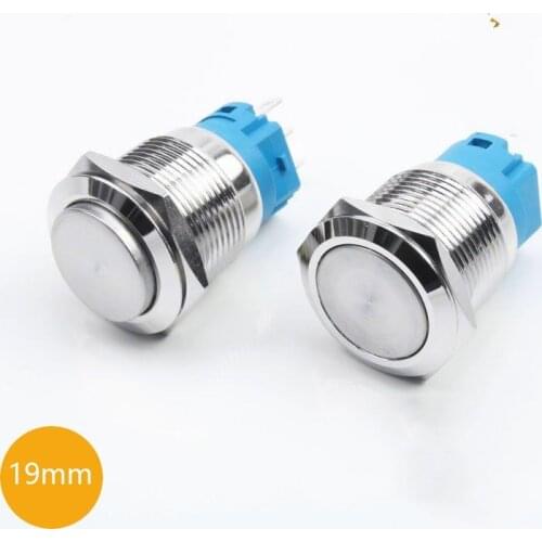 19mm Metal Push Button Switch Normal Open/Normal Close Self-locking/Latching Self-reset/Momentary Car / Computer / Doorbell DIY