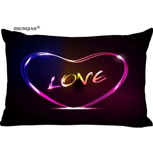 New LOVE Pillow Case Custom Wedding Pillowcase Cover Cases Gift Zippered Rectangle Pillow Case