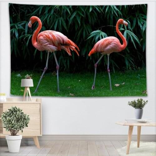 New Custom Flamingo Tapestry Printed Creative living room bedroom background wall fabric hanging painting small fresh