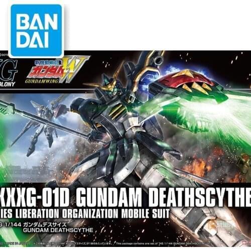 Original Bandai Gundam Model HGAC 1/144 XXXG-01D GUNDAM DEATHSCYTHE Plastic Model Kit Assemble Model Action Figures