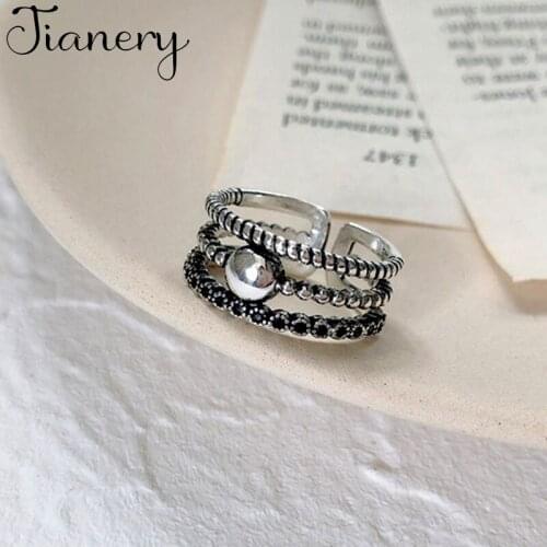 Punk Vintage Beads Rings For Women Boho Female Charms Jewelry Men Antique Knuckle Ring Fashion Party Gift