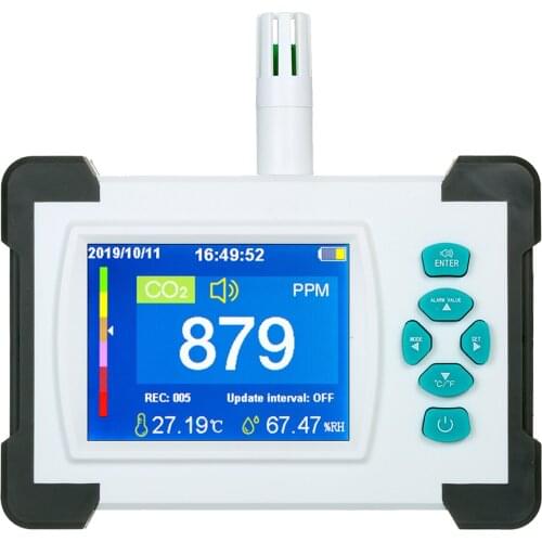 Rechargeable Carbon Dioxide Detector Portable CO2 Meter Tester for Carbon Dioxide Air Quality Detector co2 detector Monitor