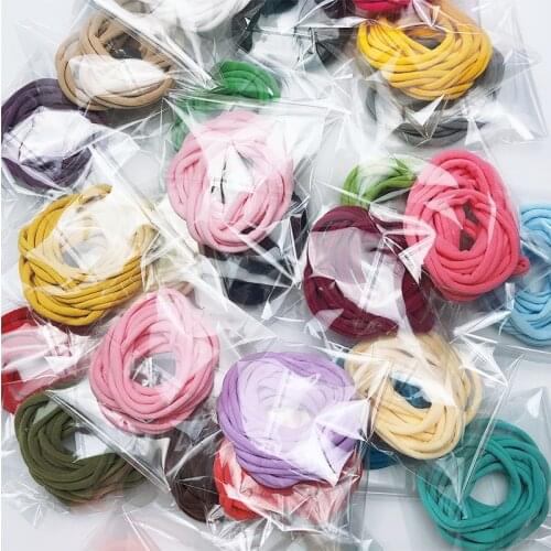 50pcs/Lot Baby Headbands Girl Elastic Headband DIY Nylon Band Rope For Newborn Hair Accessories 27 Candy Colors