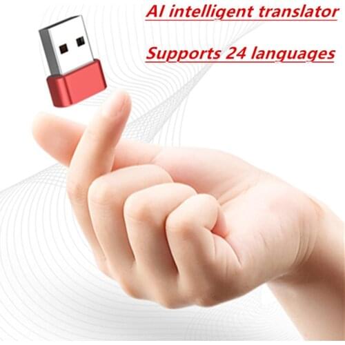 Durable USB AI Smart Voice Translator Speech Recognition Recording to Text Language Translation 24 Language Real-time Supply