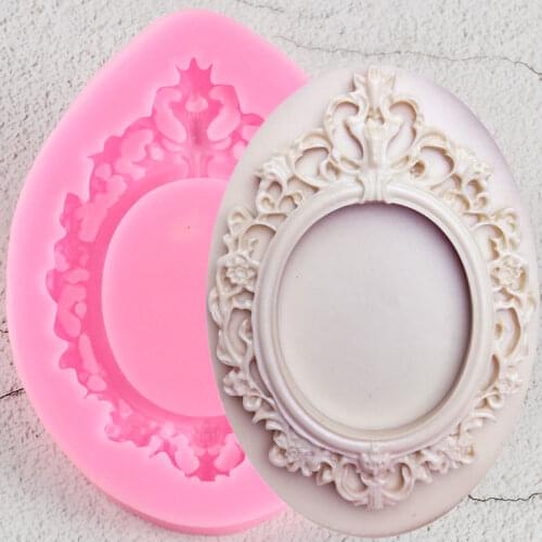 Frame Silicone Mold Relief Cake Border Fondant Mould DIY Wedding Cake Decorating Tools Candy Resin Clay Chocolate Gumpaste Molds