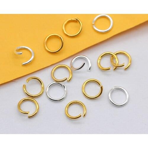 20gram 4/5/6/7/8mm Silver Gold plated stainless steel Split Jump Rings Open Connector Jewelry Finding Necklace Bracelet Buckles