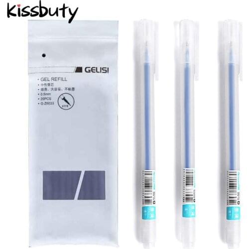 3+20Pcs /Set 0.5mm Gel Pen Refill Rod For Gel Pens handle Black Red Blue Ink Refill Office School Stationery Writing Supplies