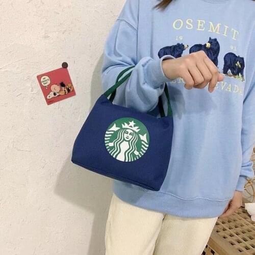 2021 Oxford Canvas Tote Handbag Female Large Capacity Shoulder Bags for Women Kids Lunchbox Picnic Supplies Insulated Cooler Bag