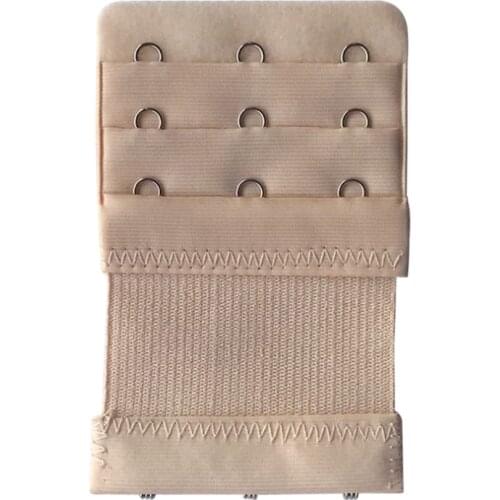 Womens 3 Hooks 3 Rows Bra Extender Soft Strap Extension Belt Lengthened Buckle 91AF