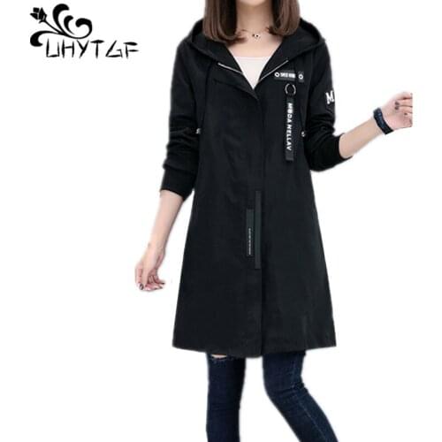 UHYTGF Women's Classic Trench Coats