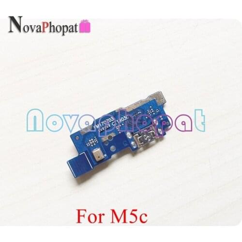 Novaphopat Charger Port For Meizu M5C M710H USB Dock Charging Port Connect Connector Mic Microphone Flex Cable 5pcs/lot