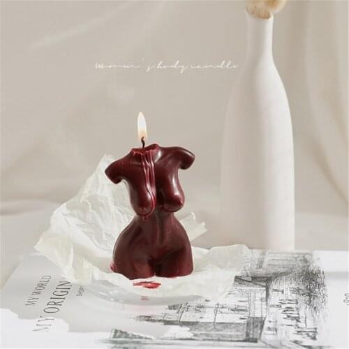 Female Body Candle Woman Torso Candle Body Shape 3D Fragrance Aromatherapy Naked Candle Wax Statue Bulk Art Home Decor