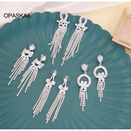 Womens Long Tassel Earrings Metal Fashion Personality Simple Dainty Wedding Bridel Accessories VL