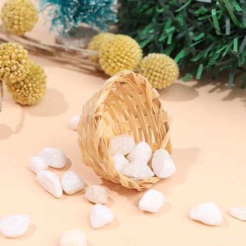 1pc Mini 1/12 Cute Dollhouse Hand-woven Vegetable Food Basket Dolls Miniature Decoration Ornaments