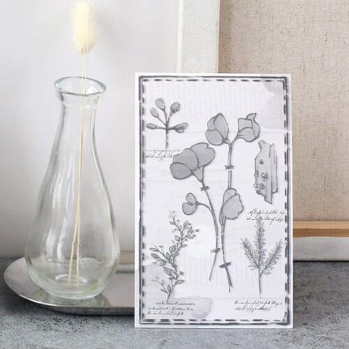 30pcs Hand-painted plant diary style card multi-use Scrapbooking party invitation DIY Decoration gift card message card postcard