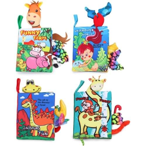 3D Soft Cloth Baby Books 0-3 Years Animals Montessori Baby Toys For Toddlers Intelligence Development Early Educational Toy Gift