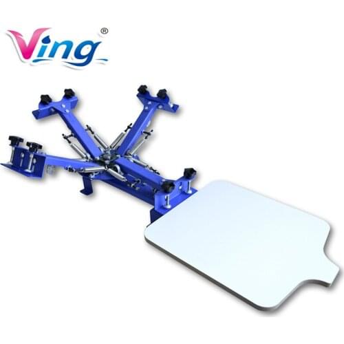 4 Color 1 Station Silk Screen Printing Press Equipment DIY Rotary Print Machine