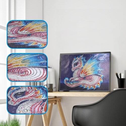 Special Shaped Diamond Painting Embroidery 5D Diamond Painting Dragon Animal Kits Cross Stitch3D Needlework Crafts Gift