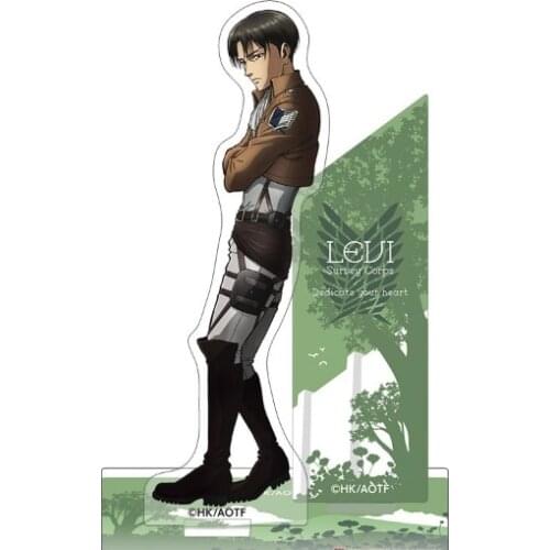 Anime Attack on Titan Erwin Smith Levi Ackerman Acrylic Stand Figure Display Model Plate Fashion Desktop Decor Toy Holiday Gift