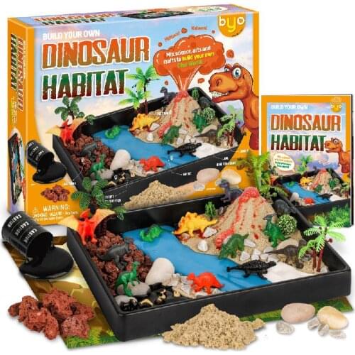Children Diy Handmade Dinosaur Habitat Volcano Eruption Scientific Experiment Set Childrens Educational Gift Toy