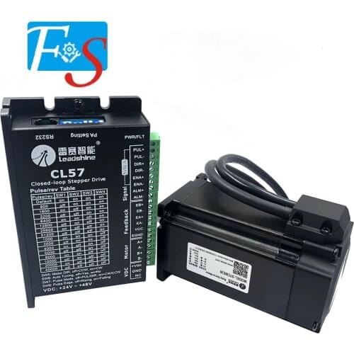 CNC Leadshine 2 phase 2.6N.m closed loop stepper motor 57CME26 + CL57losed Loop Servo Driver for Engraving and cutting machine