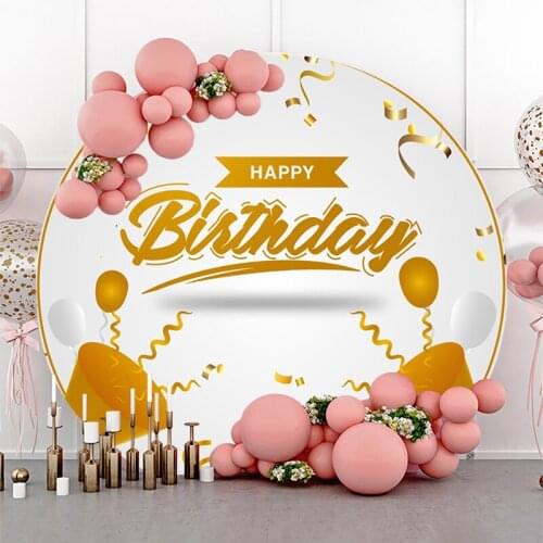 DAWNKNOW Round Circle Photography Background Live Backdrop Celebrate Adult Baby Birthday Party Decoration Photo Studio