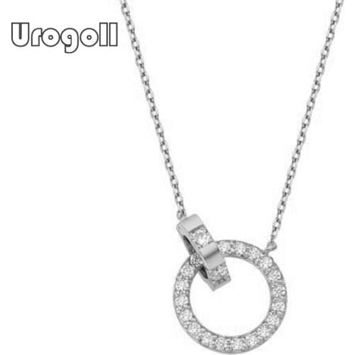 Fine Jewelry Luxury Pendant Necklaces For Women Wedding Engagement Anniversary Party Pure 925 Sterling Silver Necklace Jewelry