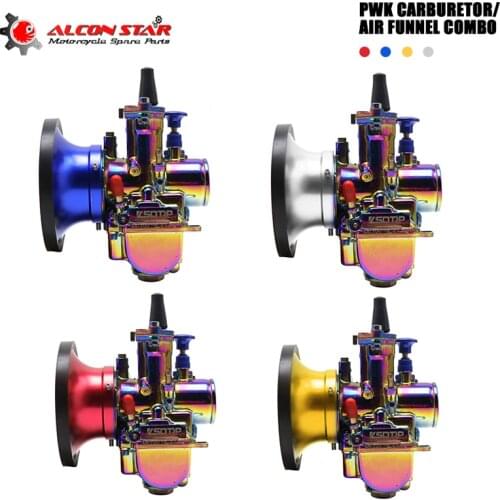 Alconstar 4 Stroke PWK Carburetor 21/24/26/28/30mm with Air Filter Assembly for 50cc-150cc Carb Fit Motorized Bike MINI Bike ATV