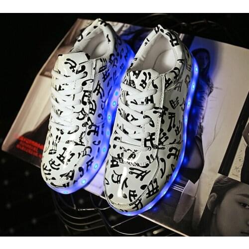 Children Shoes USB Charging LED Colorful Lights Fashion Boys/Girls Sneakers Casual Sports Shoes for Unisex Kids & Adult