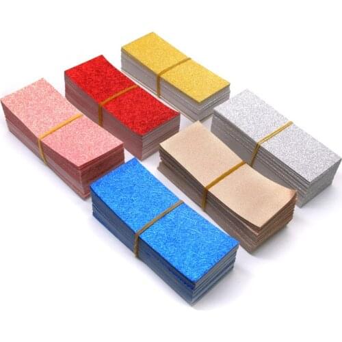 LANJINGLIN 50 PCS Eyelash box color glitter bottom card background card background of bright