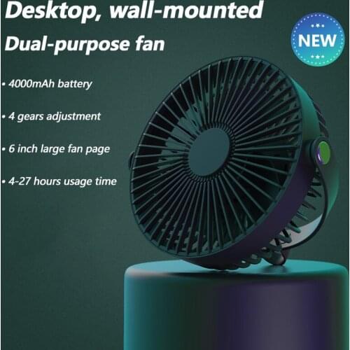 Mini Ceiling Fan Outdoor Tent Fan Desktop Portable USB Rechargeable Fans Fourth Gears Wind for Home Office Dormitory Bedroom